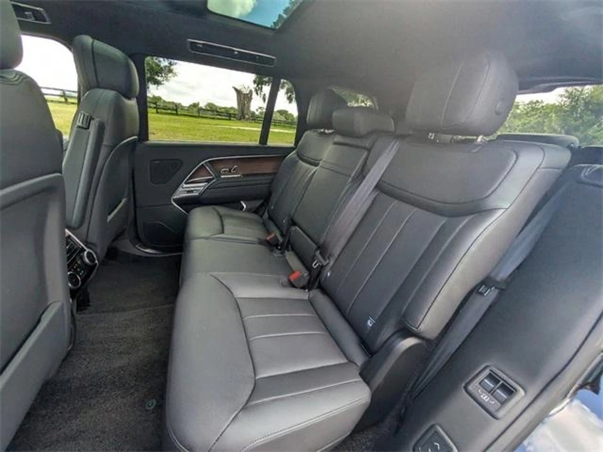 2026 Range Rover Vogue rental Los Angeles — rear passenger seating interior